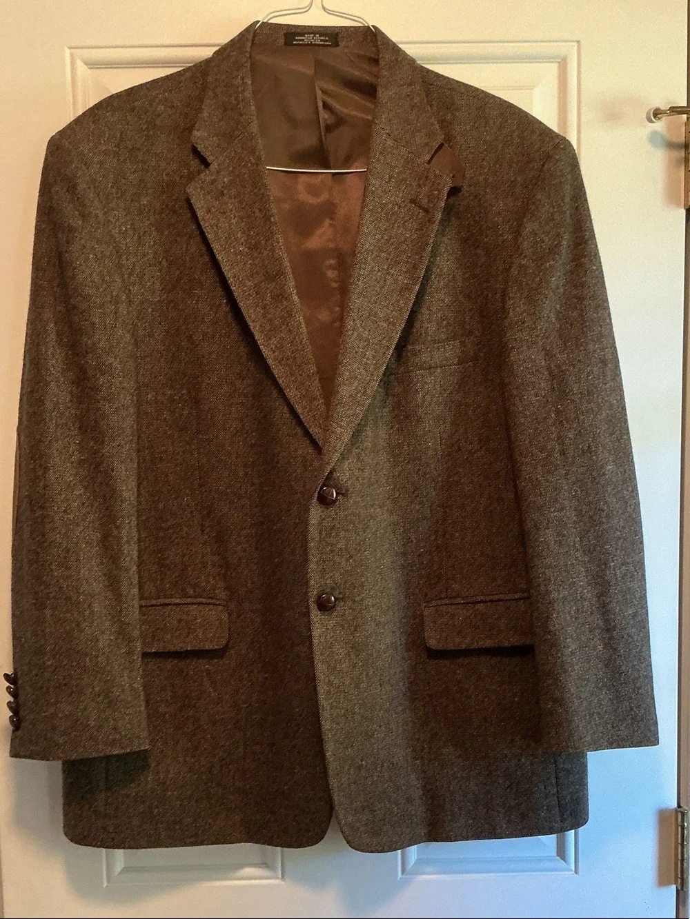 Stafford Men's Brown Wool-Blend Sport Coat Blazer